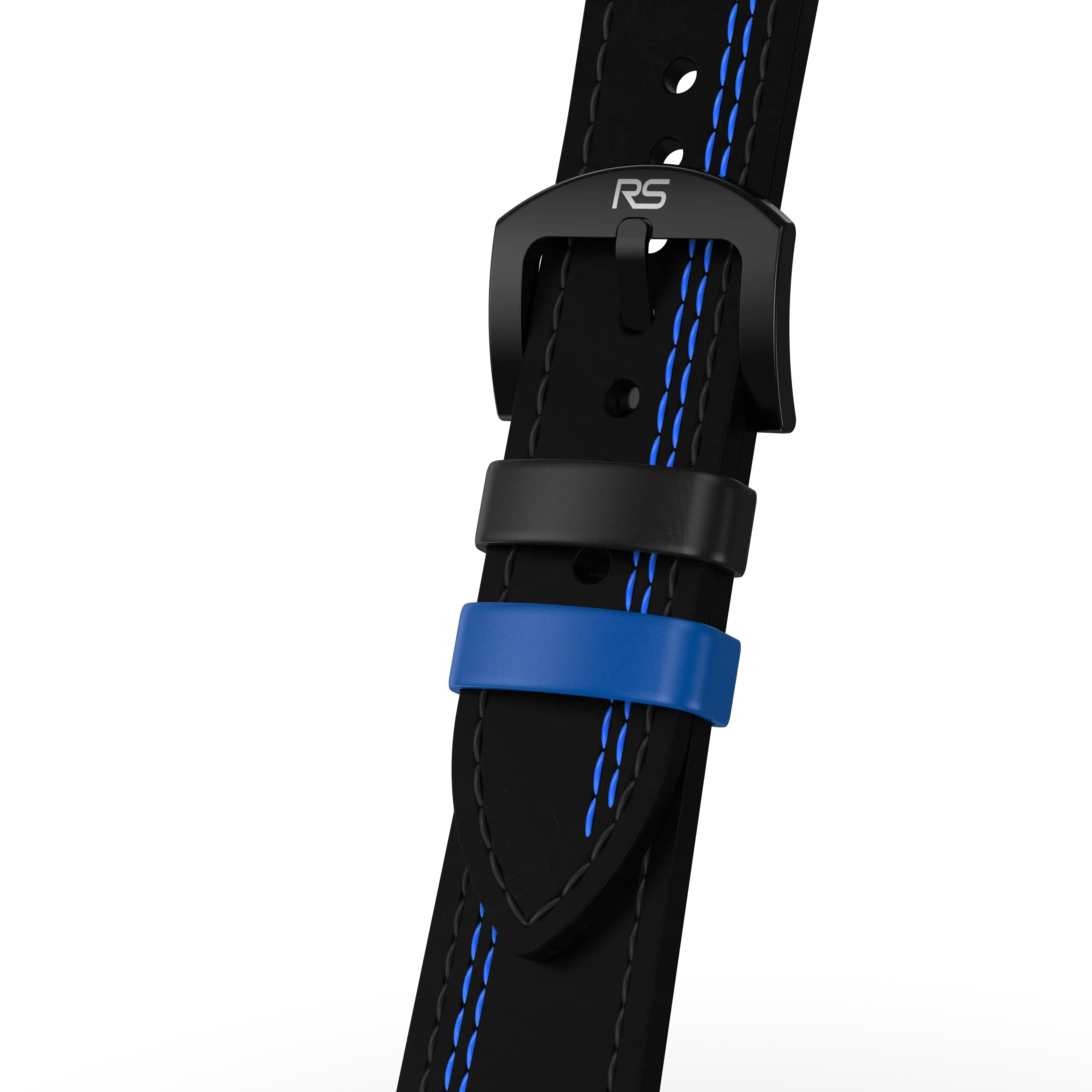 Black & Blue Leather Strap (Adjustable)